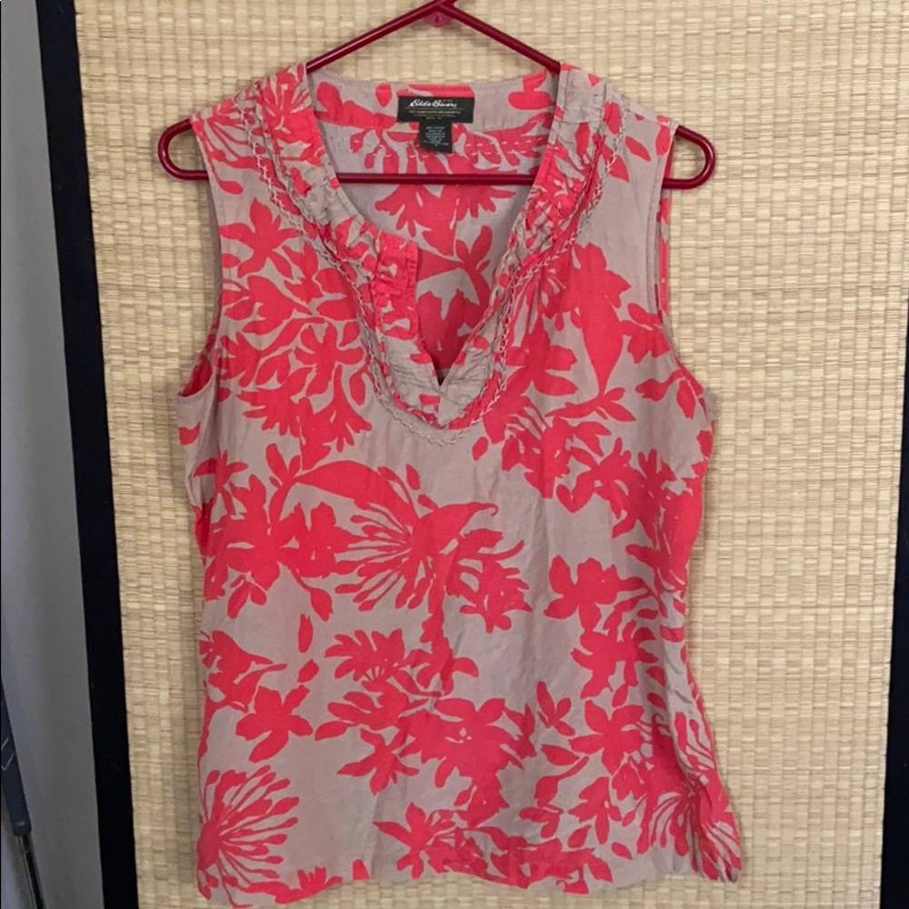 L Eddie Bauer silk-blend tank